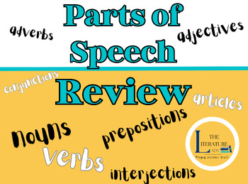 Preview of Parts of Speech Review 3rd-5th Grade: End of Review Color by Number Fun
