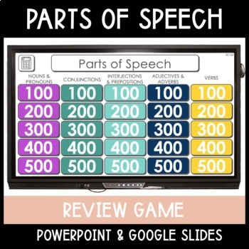 Parts of speech review game