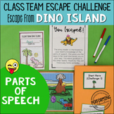 Parts of Speech Review Game: Escape from Dino Island Grammar