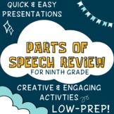 Parts of Speech Review for Ninth Grade