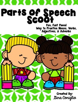 Preview of Parts of Speech Scoot for Nouns, Verbs, Adjectives, and Adverbs
