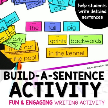 Preview of Parts of Speech Sentence Building Activity