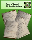 Parts of Speech Sit Spot Invitations