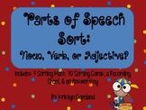 Parts of Speech Sorting Center (Nouns, Verbs, & Adjectives)