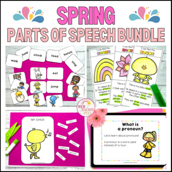 Preview of Parts of Speech Spring Bundle Nouns Verbs Adjectives and Pronouns