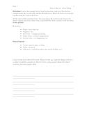 Parts of Speech - Story Telling Activity Packet Book