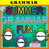 Summer Grammar - Parts of Speech Differentiated Learning Centers