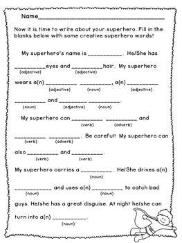 primary english 3 worksheet with Speech A Classroom Parts Theme Superhero for by of