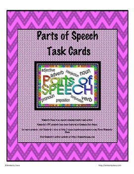 Preview of Parts of Speech Task Cards