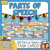 Parts of Speech Task Cards Bundle | 9 sets | Print & Digit