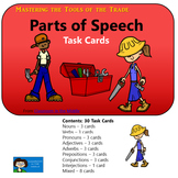 Parts of Speech Task Cards - Print and Easel Versions