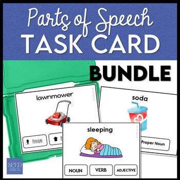 Preview of Parts of Speech Task Cards for Life Skills , Special Education & Autism Classes