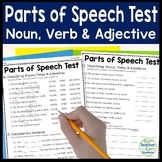 Parts of Speech Test: Identifying Nouns, Verbs & Adjectives Quiz