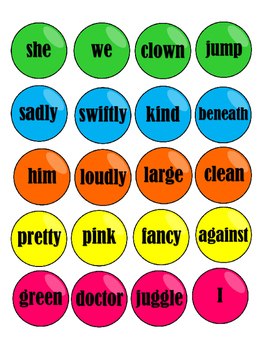 Parts of Speech - The Gumball Machine by Precious Items | TPT