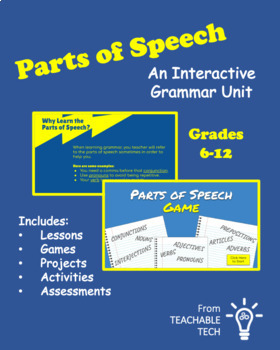 Preview of Parts of Speech Unit - Interactive Grammar