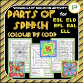 Parts of Speech & Vocabulary Color by Code for ESL / ELD /
