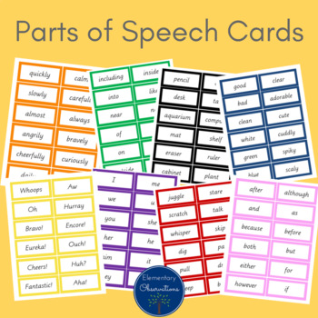 Parts Of Speech Chart Printable Free