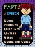 parts of speech worksheet noun verb adjective adverb