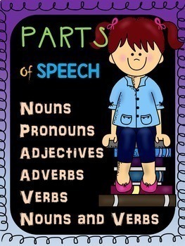 Preview of Grammar Worksheet BUNDLE Parts Of Speech Nouns Adjectives Verbs Pronouns Adverbs