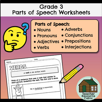 parts of speech review worksheet grade 3