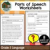 Parts of Speech Worksheets (Grade 5)