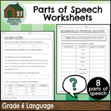 Parts of Speech Worksheets (Grade 6)