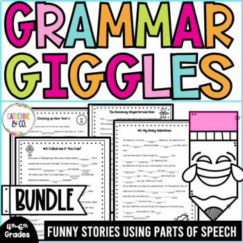Preview of Parts of Speech Worksheets Mad Libs for Kids | Grammar Review