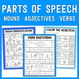 Parts of Speech Worksheets - Nouns, Verbs, Adjectives