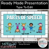 Parts of Speech Writing - Ready Made Presentation - Ready 