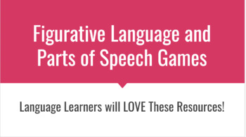 Preview of Parts of Speech and Figurative Language Games