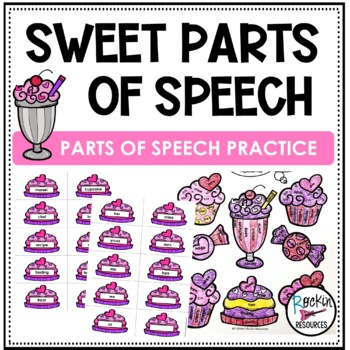 Preview of Parts of Speech for Valentine's Day or Centers