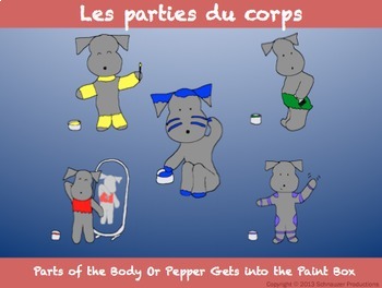 Preview of Parts of The Body in French with Pepper
