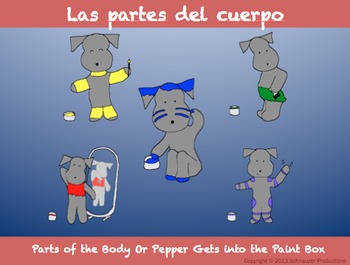 Preview of Parts of The Body in Spanish with Pepper