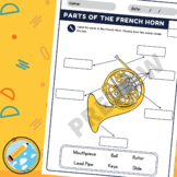 Parts of The French Horn Worksheet, with Answer Keys