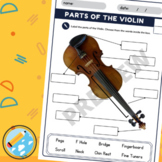 Parts of The Violin Worksheets, with Answer Keys