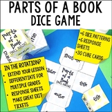 Parts of a Book Story Elements Dice Game Worksheets | Libr