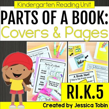 Preview of Parts of a Book Kindergarten Reading Nonfiction Lessons - RI.K.5 - RIK.5