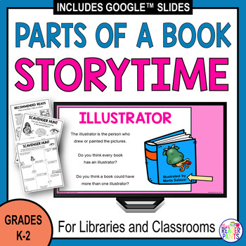 Preview of Parts of a Book Storytime - Library Skills - Author - Illustrator - Copyright