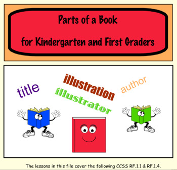 Preview of Parts of a Book SMART Board Lesson