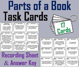 Parts of a Book Task Cards Activity