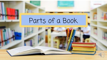 Preview of Parts of a Book (includes video of lesson for virtual learners)