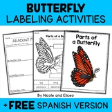 Parts of a Monarch Butterfly Activities + FREE Spanish