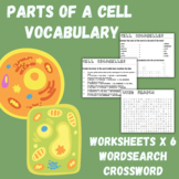 Parts of a Cell - Vocab Worksheets (Do-Now/Bell-Ringer Rou