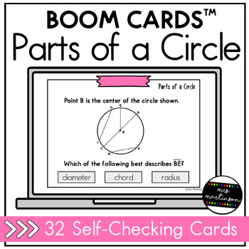 Preview of Parts of a Circle | Boom Cards | Digital Task Cards