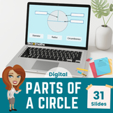 Parts of a Circle Interactive Digital Math Activities