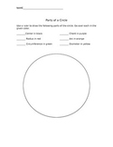 Parts of a Circle Worksheet