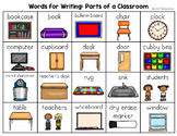 Parts of a Classroom Word List - Writing Center