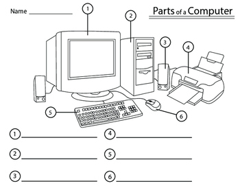 Parts of a Computer Worksheet