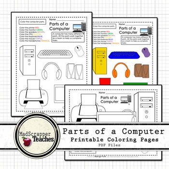 Preview of Parts of a Computer/Laptop Printables