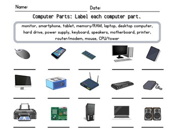 Computer Parts Worksheets - 15 Worksheets.com